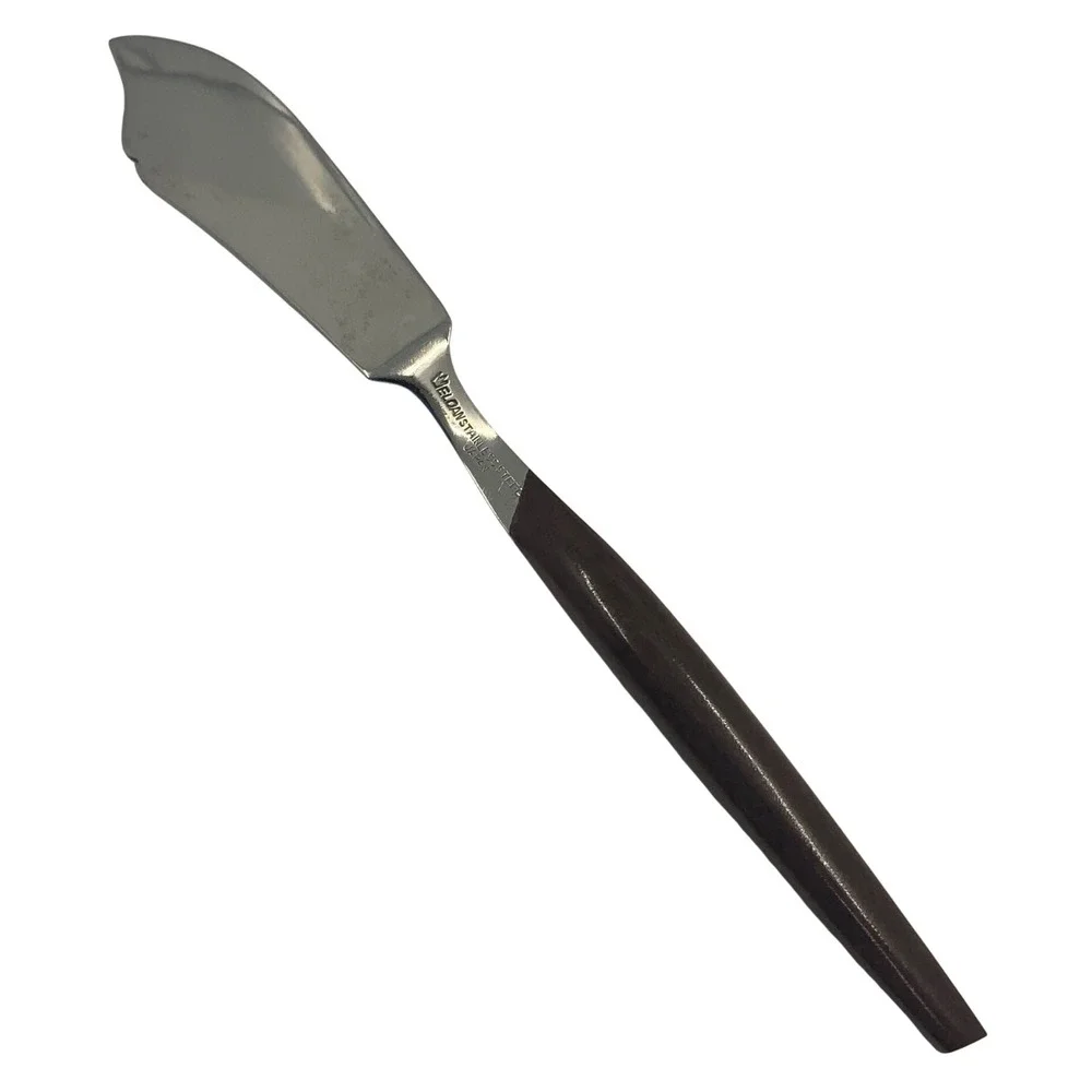 Vintage Weldon Master Butter Knife Stainless Steel Brown 6.25in